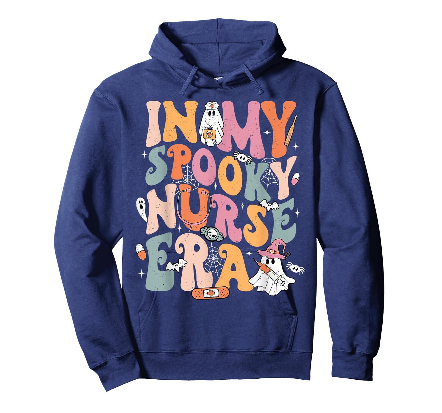 Groovy In My Spooky Nurse Era Ghost Halloween Nursing T-Shirt