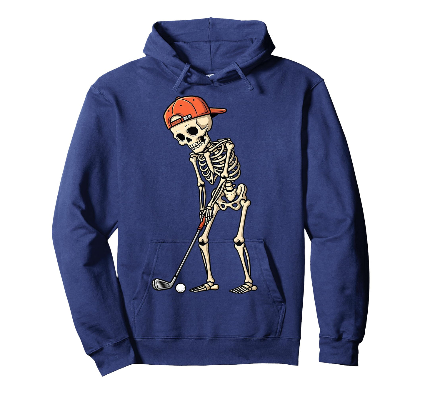 Halloween Skeleton Playing Golf Funny Golfer Boys Kids Men T-Shirt