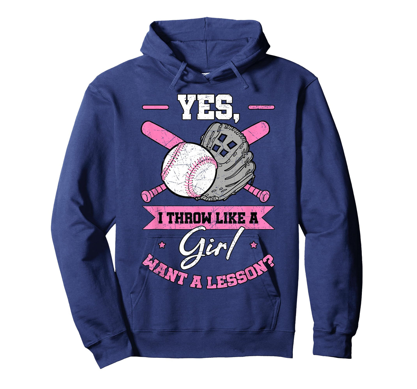 Yes I Throw Like A Girl Want A Lesson Baseball Softball Gift T-Shirt