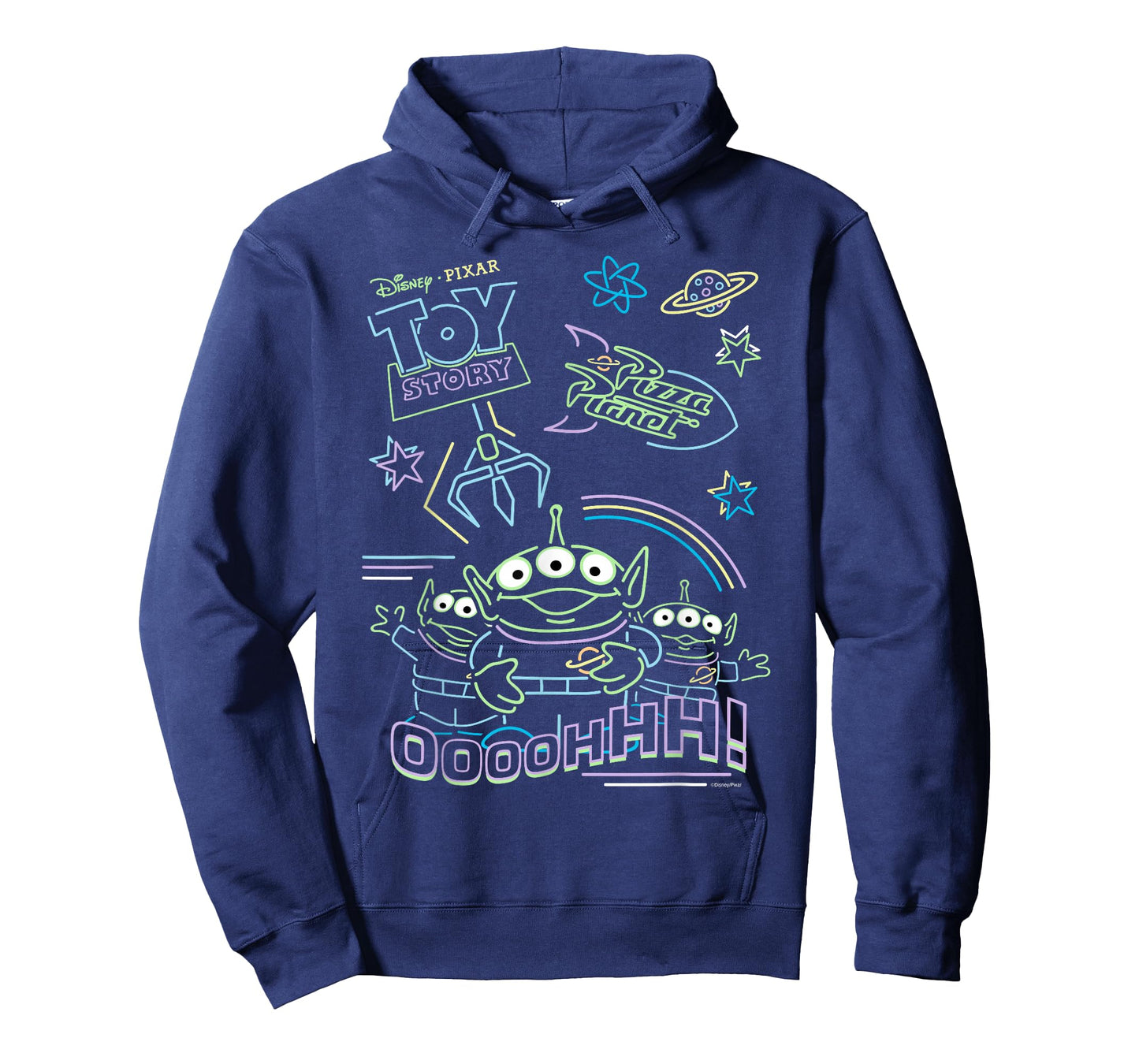 Disney and Pixar’s Toy Story Pizza Planet Aliens Neon T-Shirt