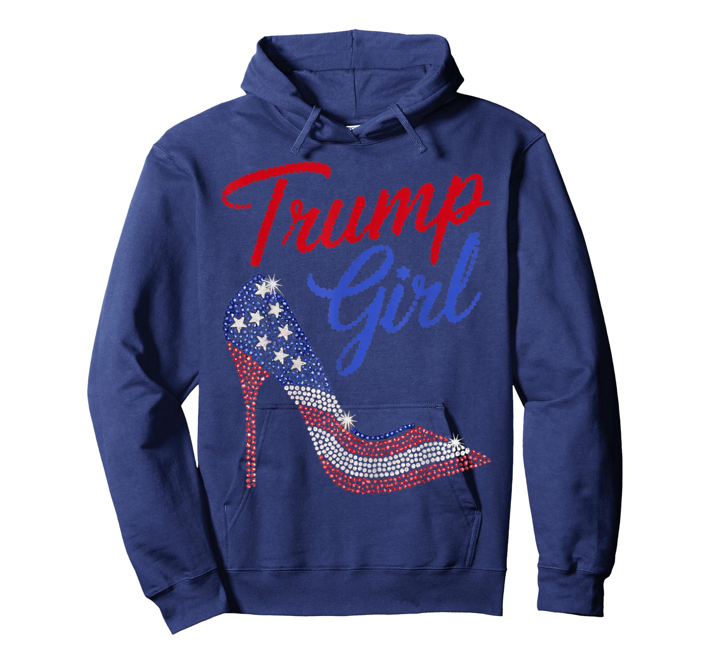 American Flag Bling Patriot Trump 2024 Trump Girl High Heel T-Shirt
