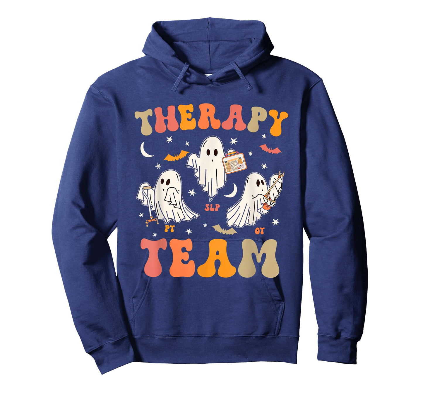 Therapy Team Halloween SLP OT PT Spooky Ghost Speech Therapy T-Shirt