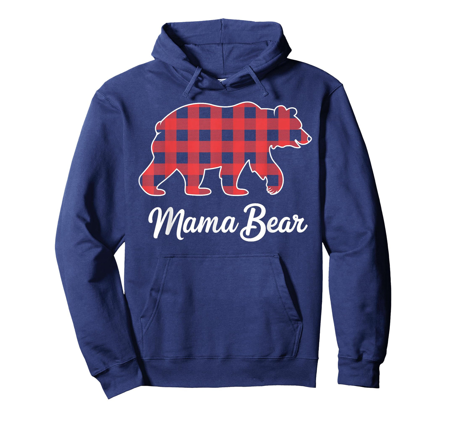 Mama Bear Christmas Red Buffalo Plaid Family Matching Xmas T-Shirt