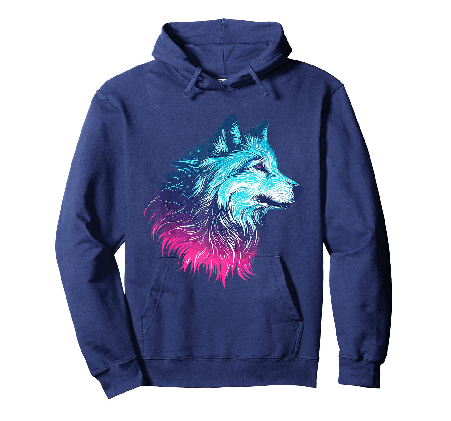 Wolf Dog Head Galactic Cosmic Silhouette Nature Celestial T-Shirt