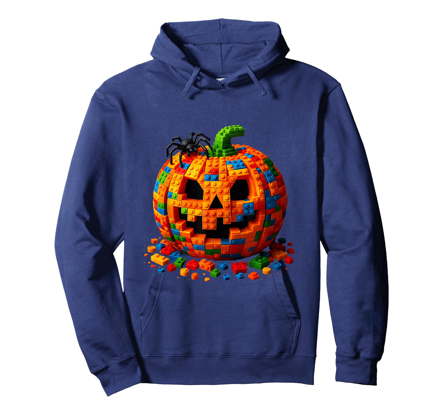Building Bricks Halloween Pumpkin Master Builder Brick Treat T-Shirt