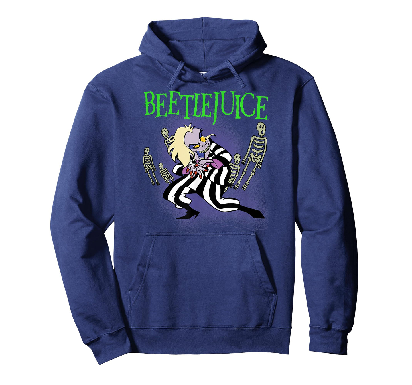 Beetlejuice Scheming Beetlejuice with Skeletons Cartoon T-Shirt