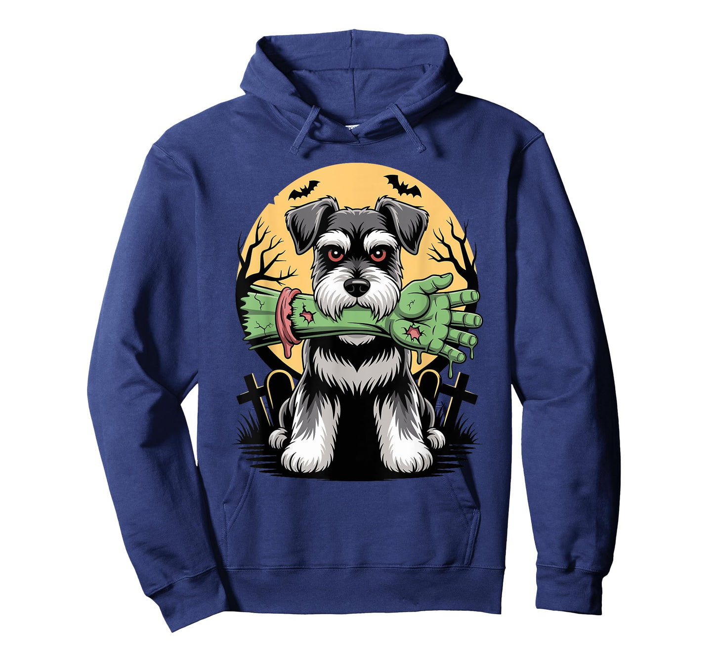 Halloween Moon Zombie Hand Miniature Schnauzer T-Shirt