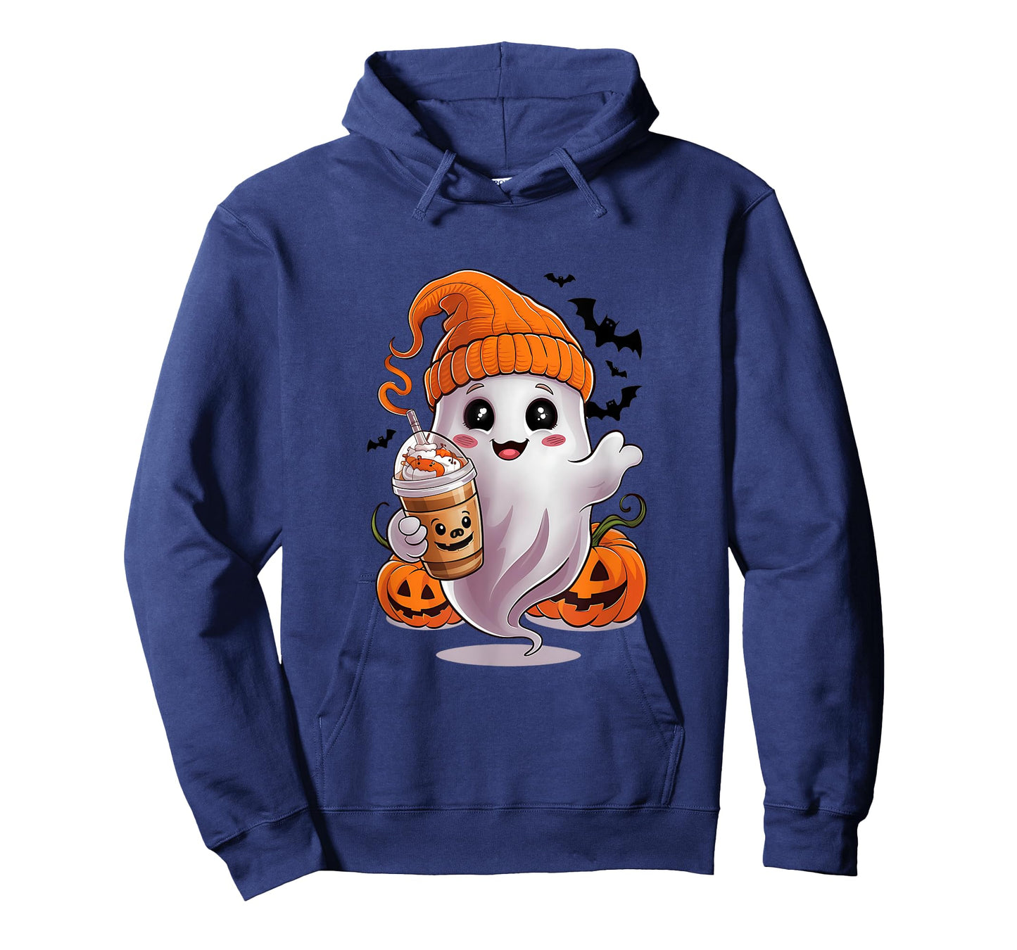 Cute Ghost Drinking Coffee Halloween Ghost Coffee T-Shirt