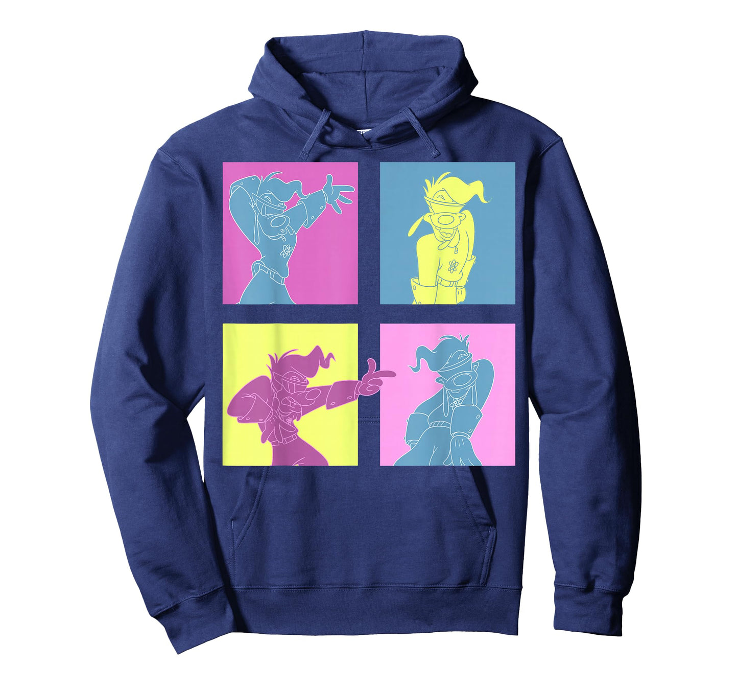 Disney Mickey and Friends Goofy Neon Panel Portrait T-Shirt