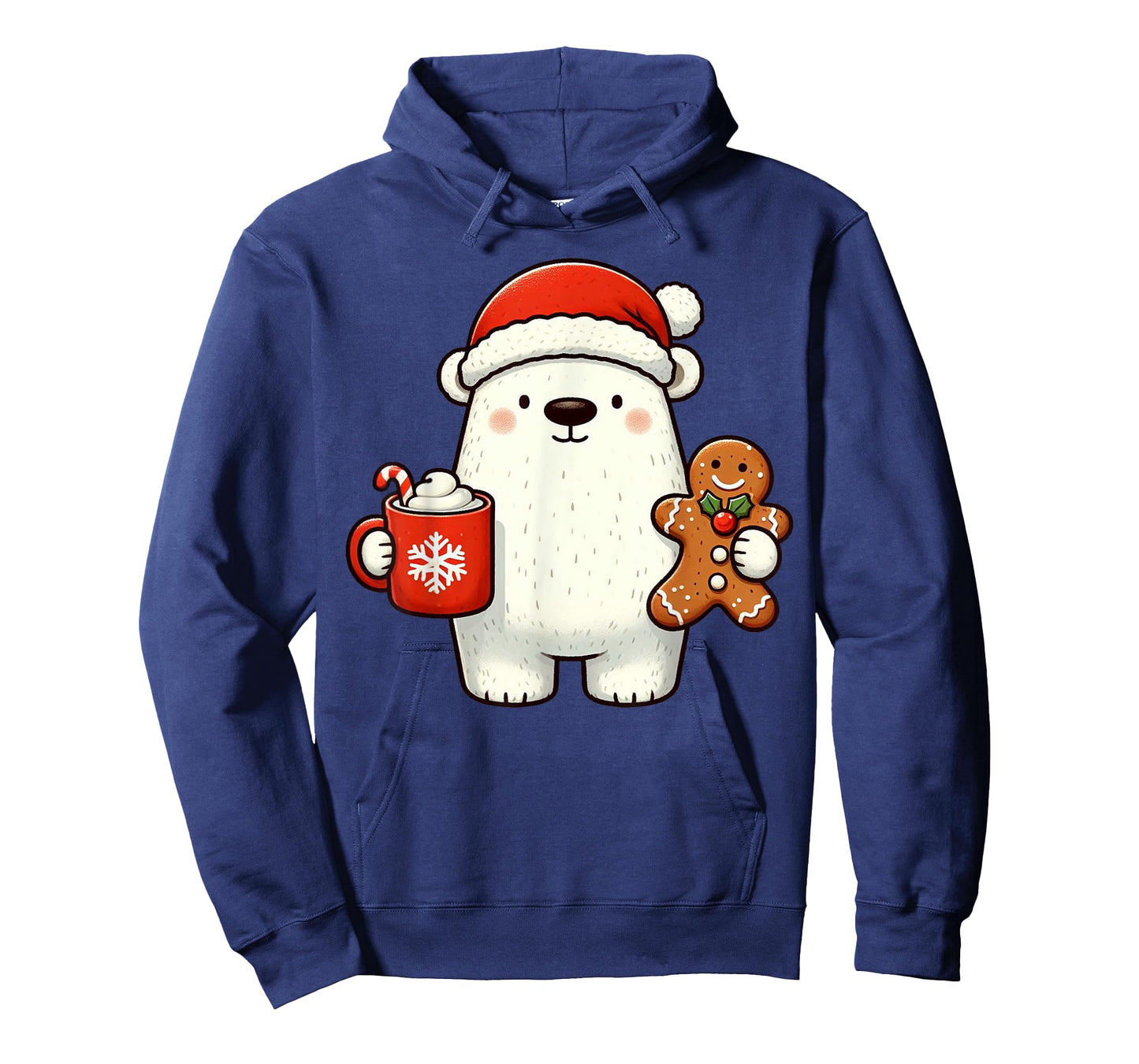 Polar Bear Santa Hat Christmas Holiday Xmas Coffee Cookies T-Shirt