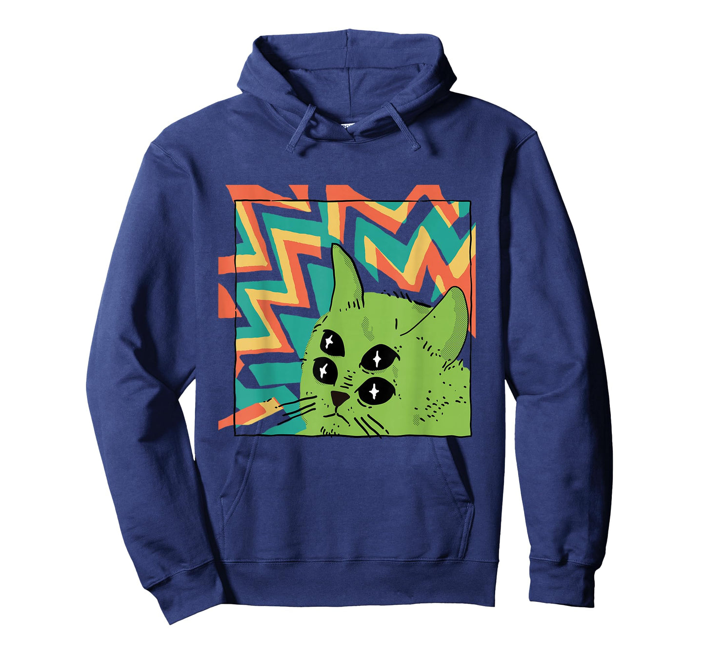 Alien Cat with 4 Eyes Surreal Style Vintage Retro T-Shirt