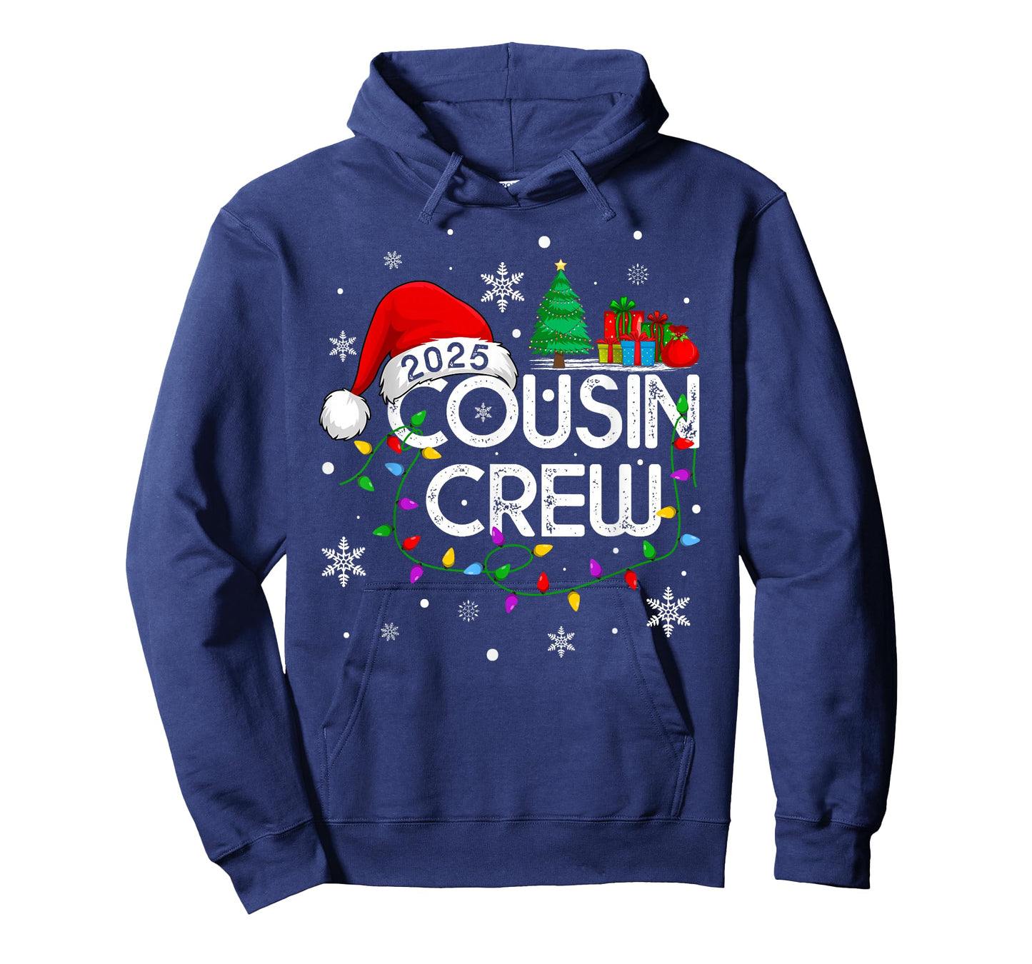 Cousin Crew 2025 Christmas Family Men Women Kids Xmas Lights T-Shirt