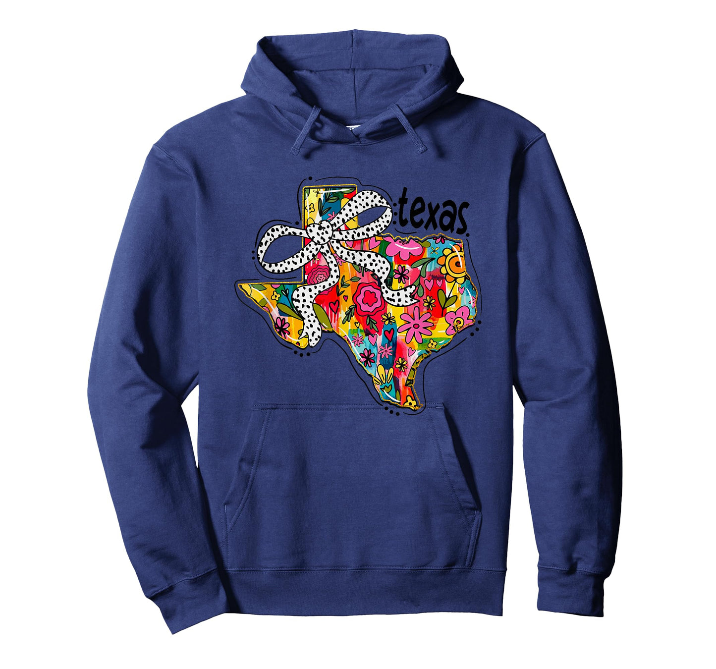 Texas Floral Bow Vibrant State Design T-Shirt