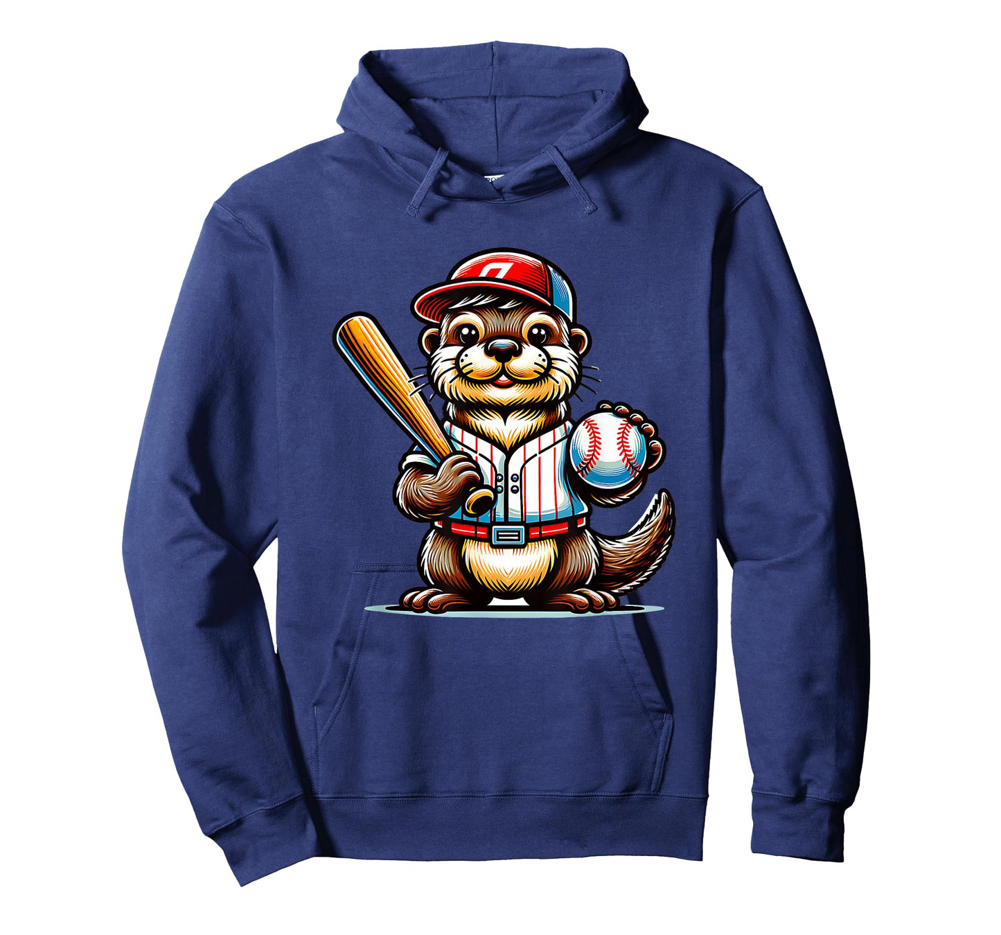 Baseball Otter Fun Player Sports Animal Theme For Everyone T-Shirt