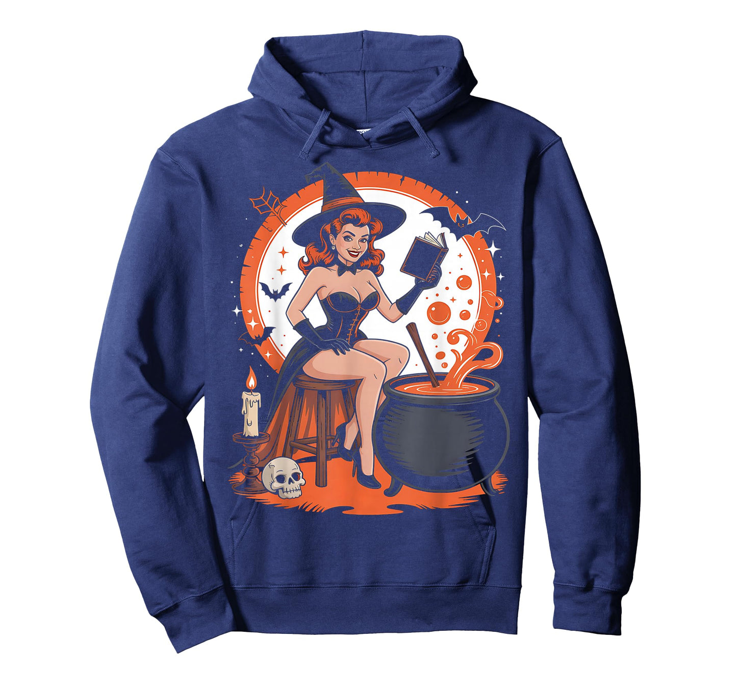 Halloween Witch Pin Up Vintage Halloween Retro T-Shirt