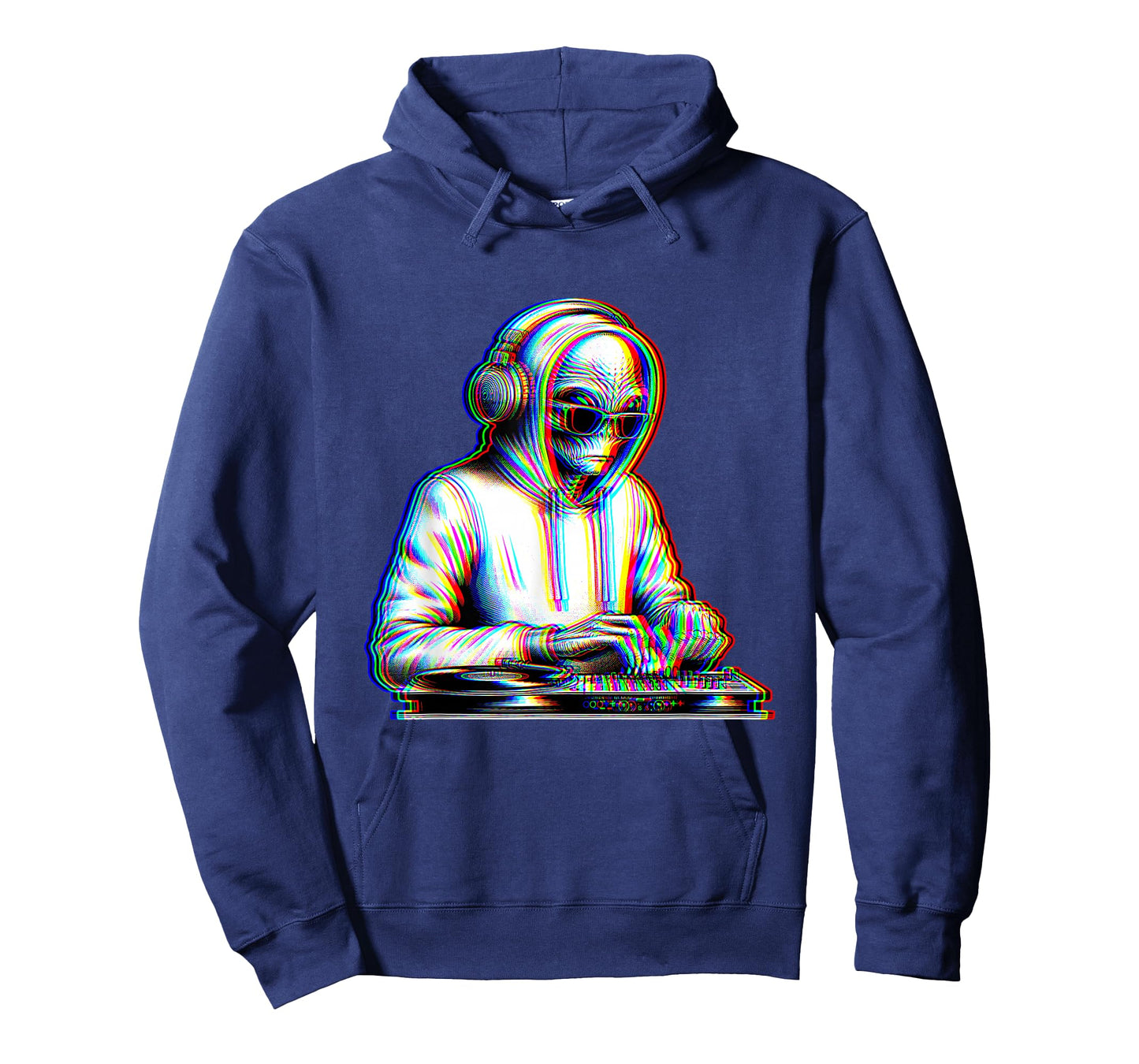 Trippy Alien Dj Rave Festival Optical Illusion EDM Music Ufo T-Shirt