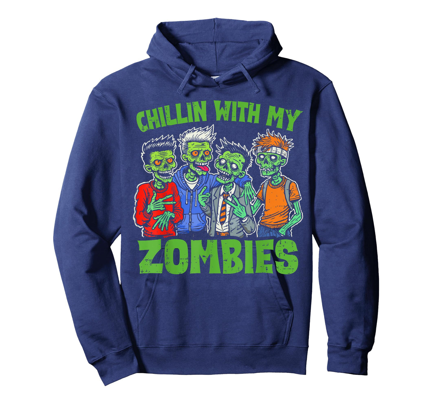 Chillin With My Zombies Halloween Funny Zombie Kids Boys T-Shirt