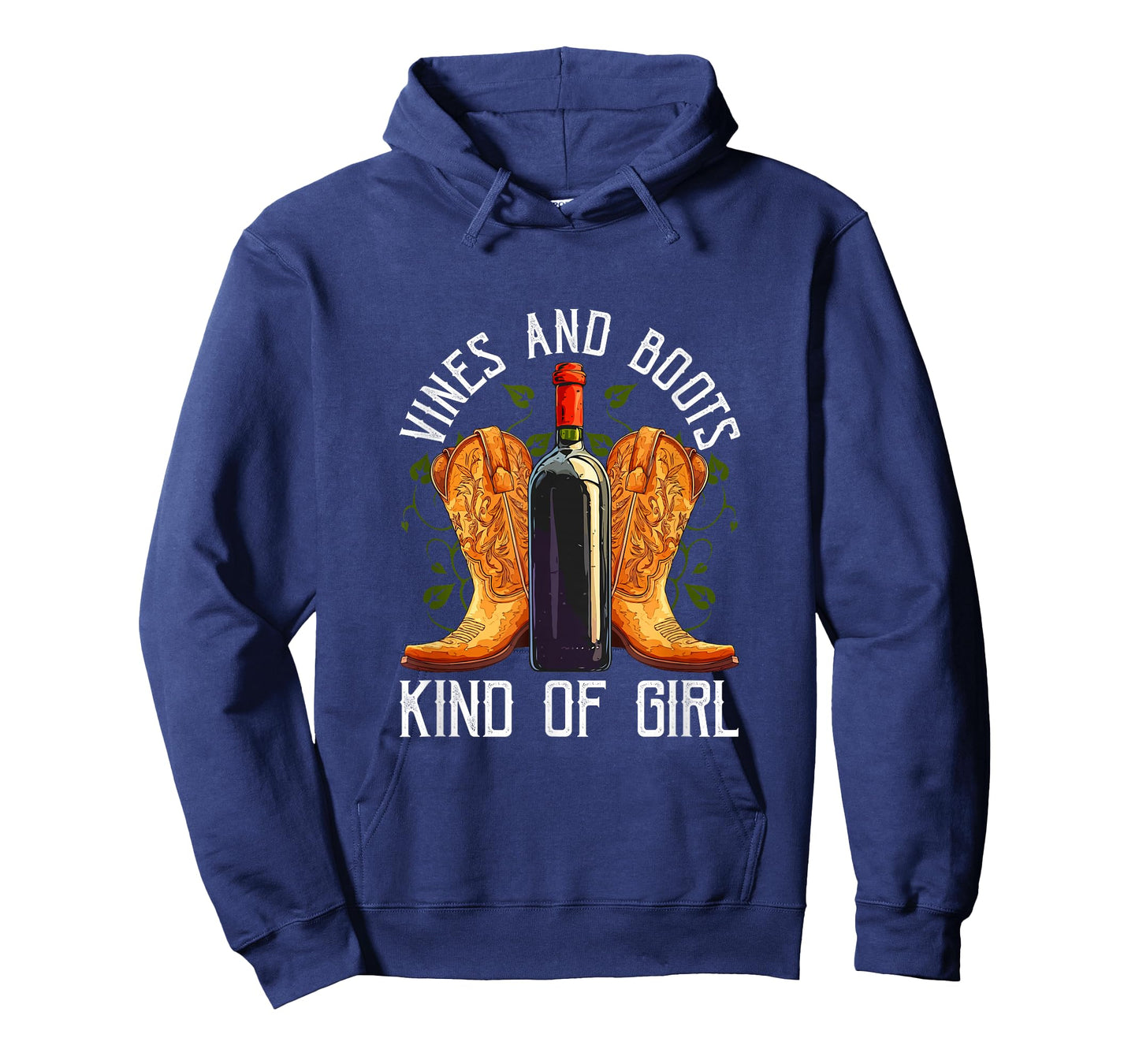 Vines And Boots Kind Of Girl Country Cowgirl Wine Lover T-Shirt