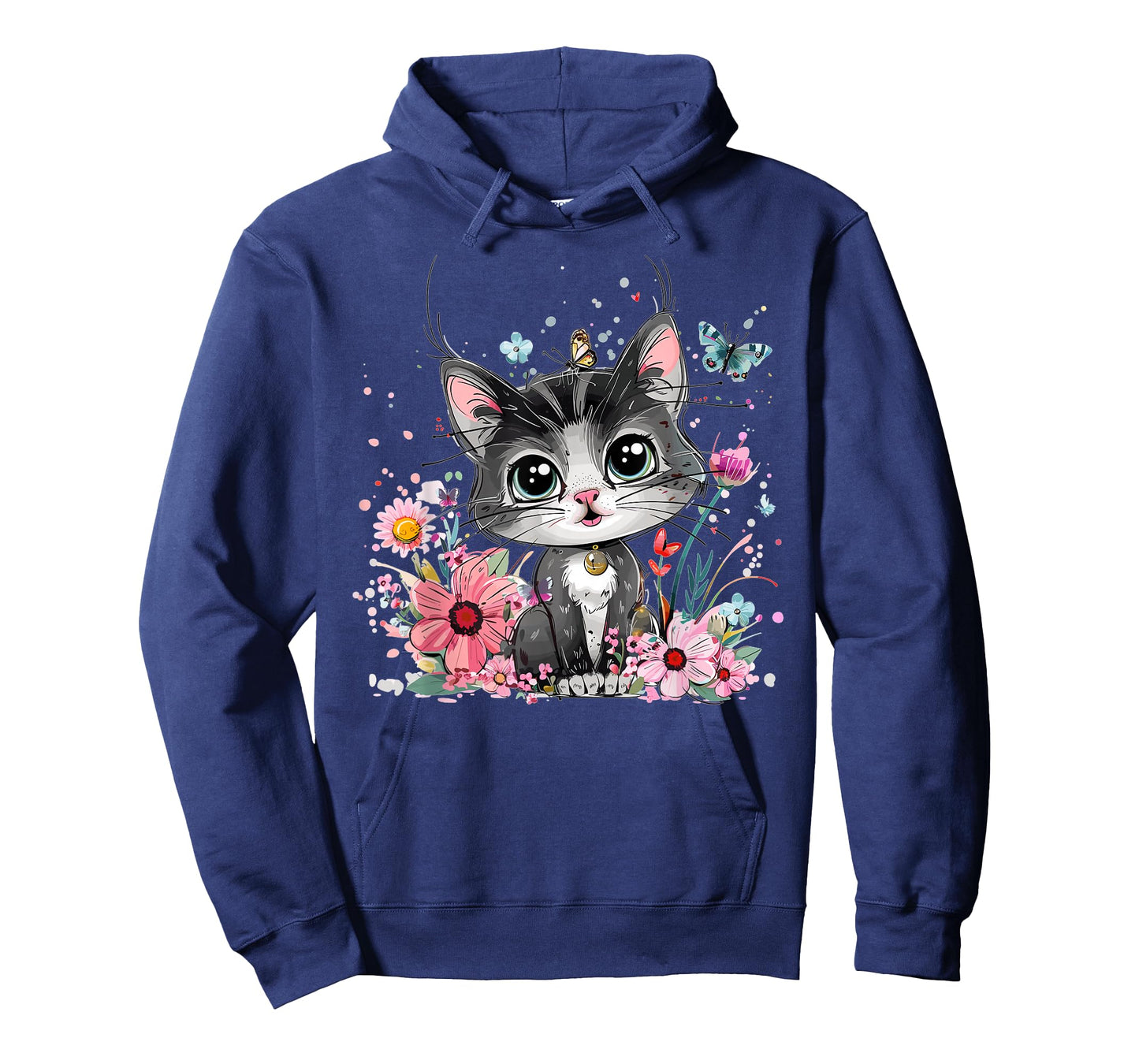Cute Cat With Flowers I Kids Cat T-Shirt