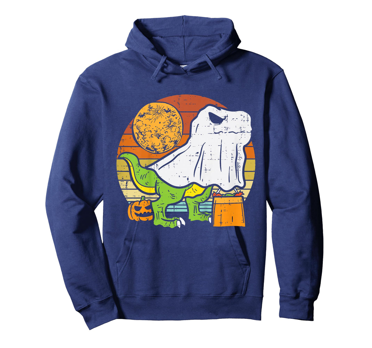 Kids Ghost Dinosaur Dino Trex Moon Candy Toddler Boys Halloween T-Shirt