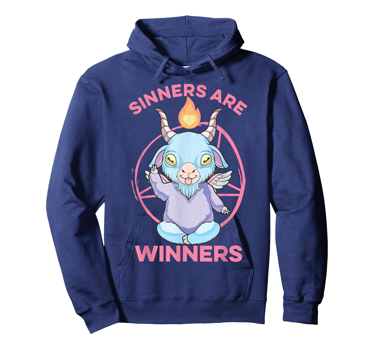 Pastel Goth Baby Baphomet Sinners Are Winners Anime Nu Goth T-Shirt