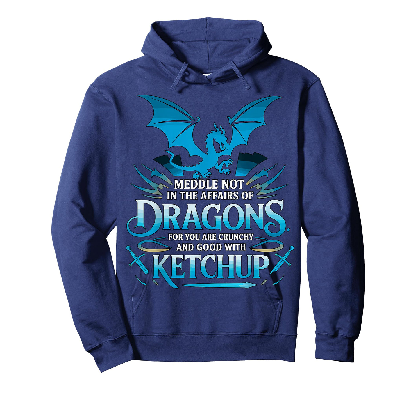 Dragon Affairs Ketchup Funny Fantasy Warrior T-Shirt