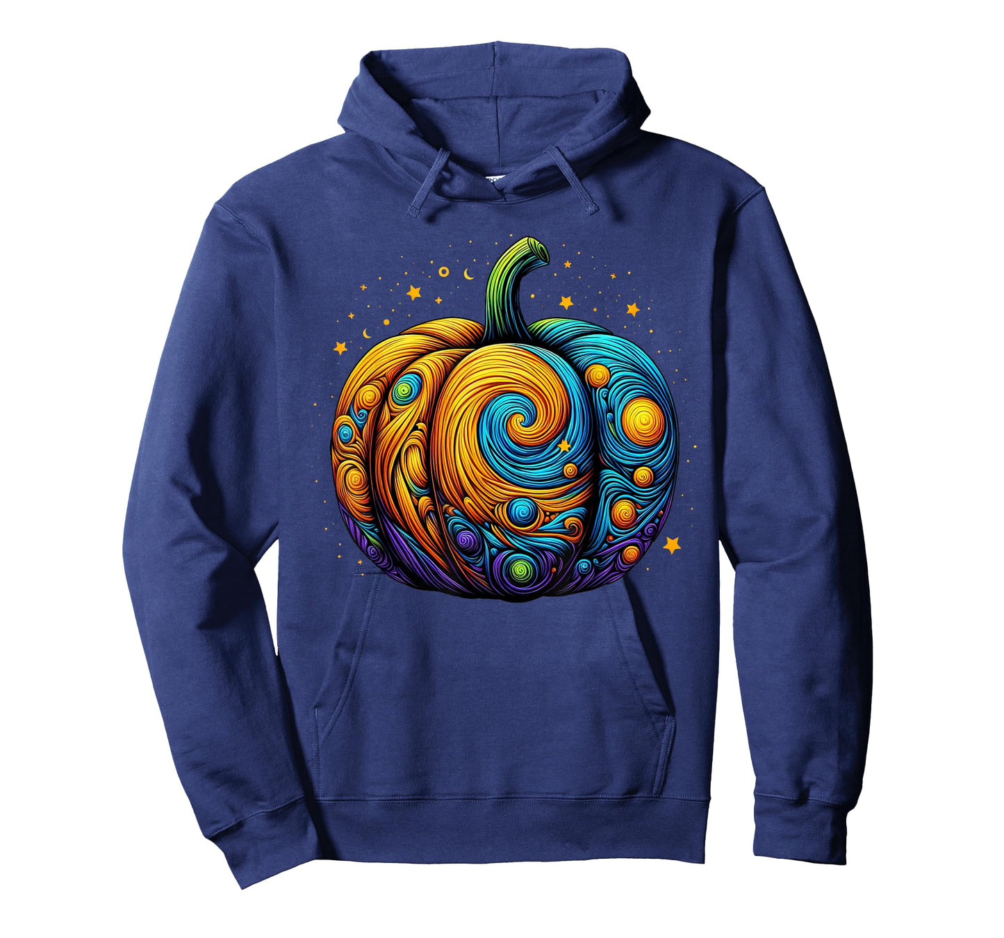 Pumpkin Halloween Starry Night Van Gogh Thanksgiving Fall T-Shirt
