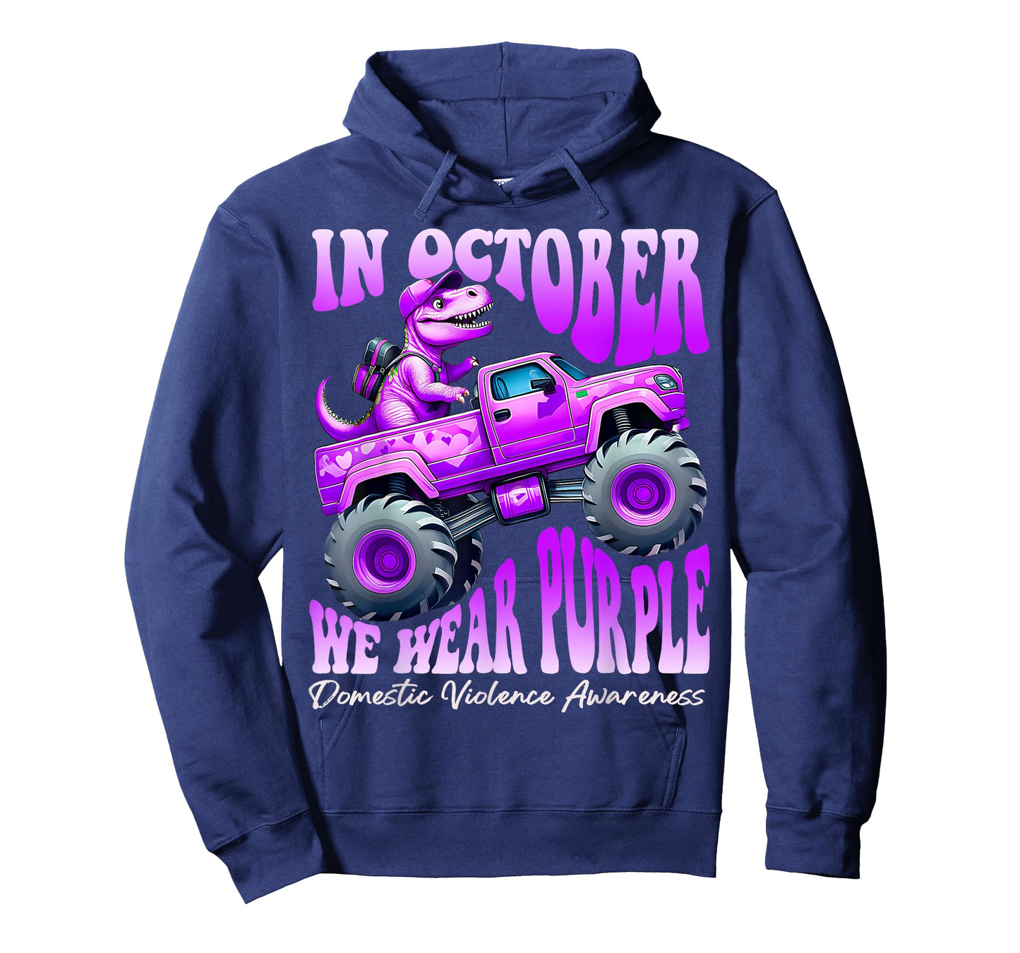 Domestic Violence Monster Truck Toddler Boy We Wear Purple T-Shirt