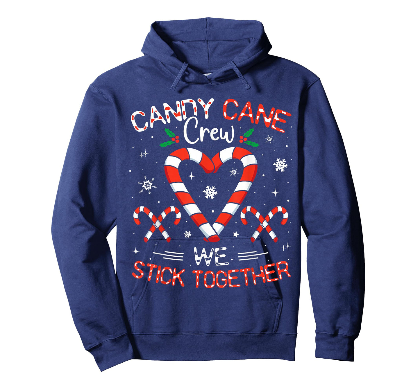 Christmas Candy Cane Heart Crew Family Matching Pajamas T-Shirt
