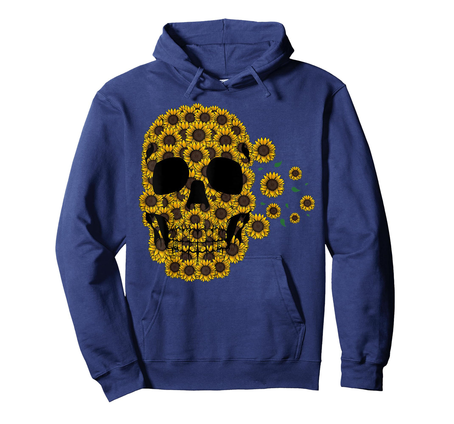 Sunflower Skull Lazy Halloween Costume Cute Skeleton T-Shirt