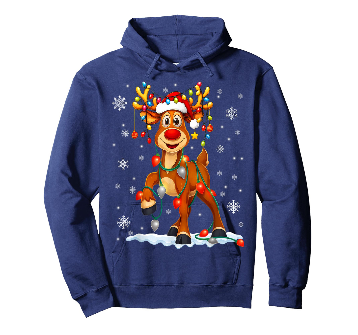 Funny Rudolph Reindeer Pjs Pajamas Christmas Men Women Kids T-Shirt