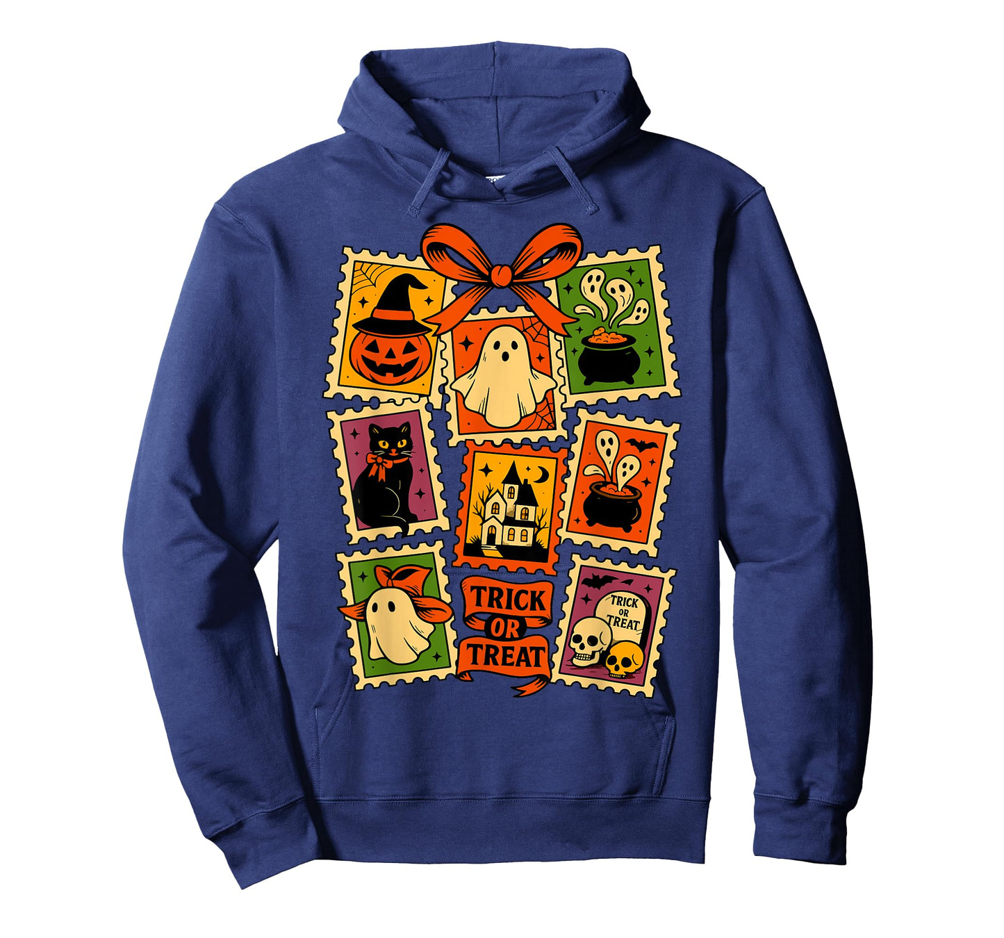 Trick Or Treat Vintage Halloween Retro Postage Stamp Design T-Shirt
