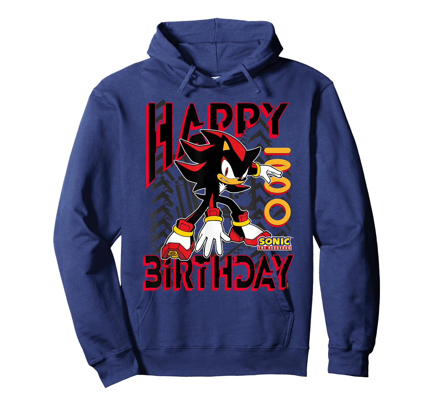 Sonic The Hedgehog Happy Birthday Shadow Grid Chest Poster T-Shirt
