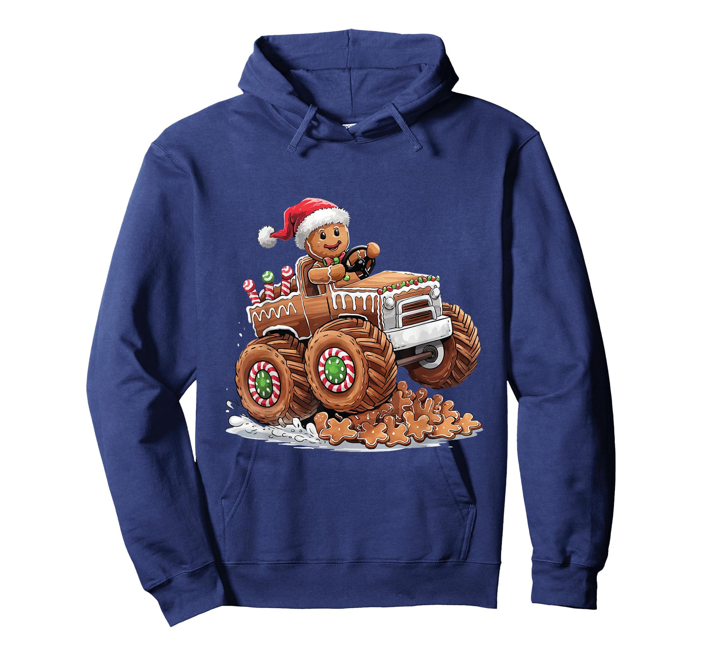Monster Truck Gingerbread Man Funny Christmas Baking Cookies T-Shirt