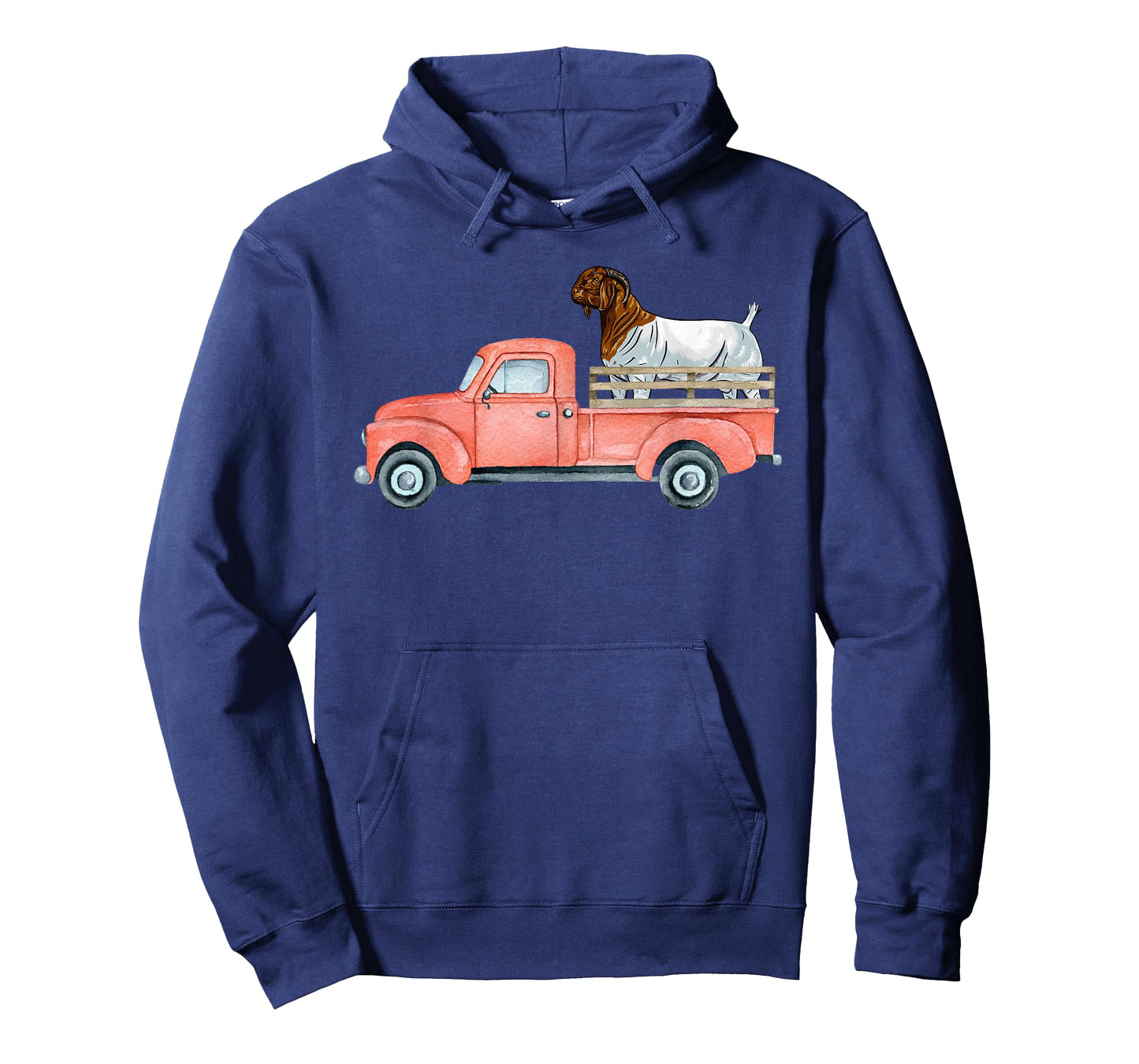 Boer Goat Buck in a Red Truck T-Shirt