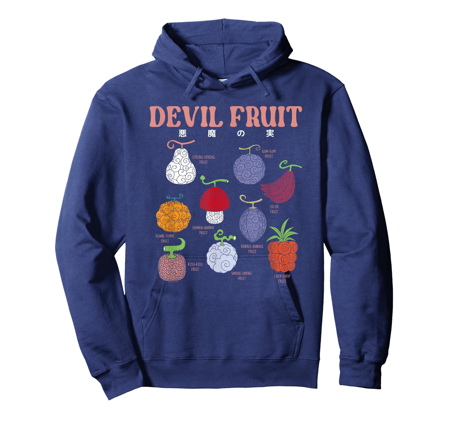 One Piece Anime Devil Fruit Varieties Illustration T-Shirt