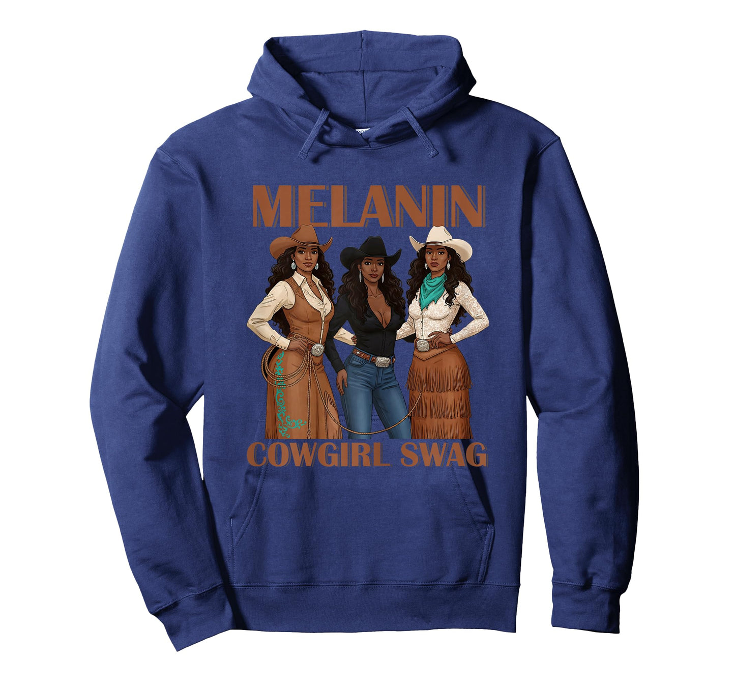 Let's Go Girls Retro Western Country Melanin Cowgirl Swag T-Shirt