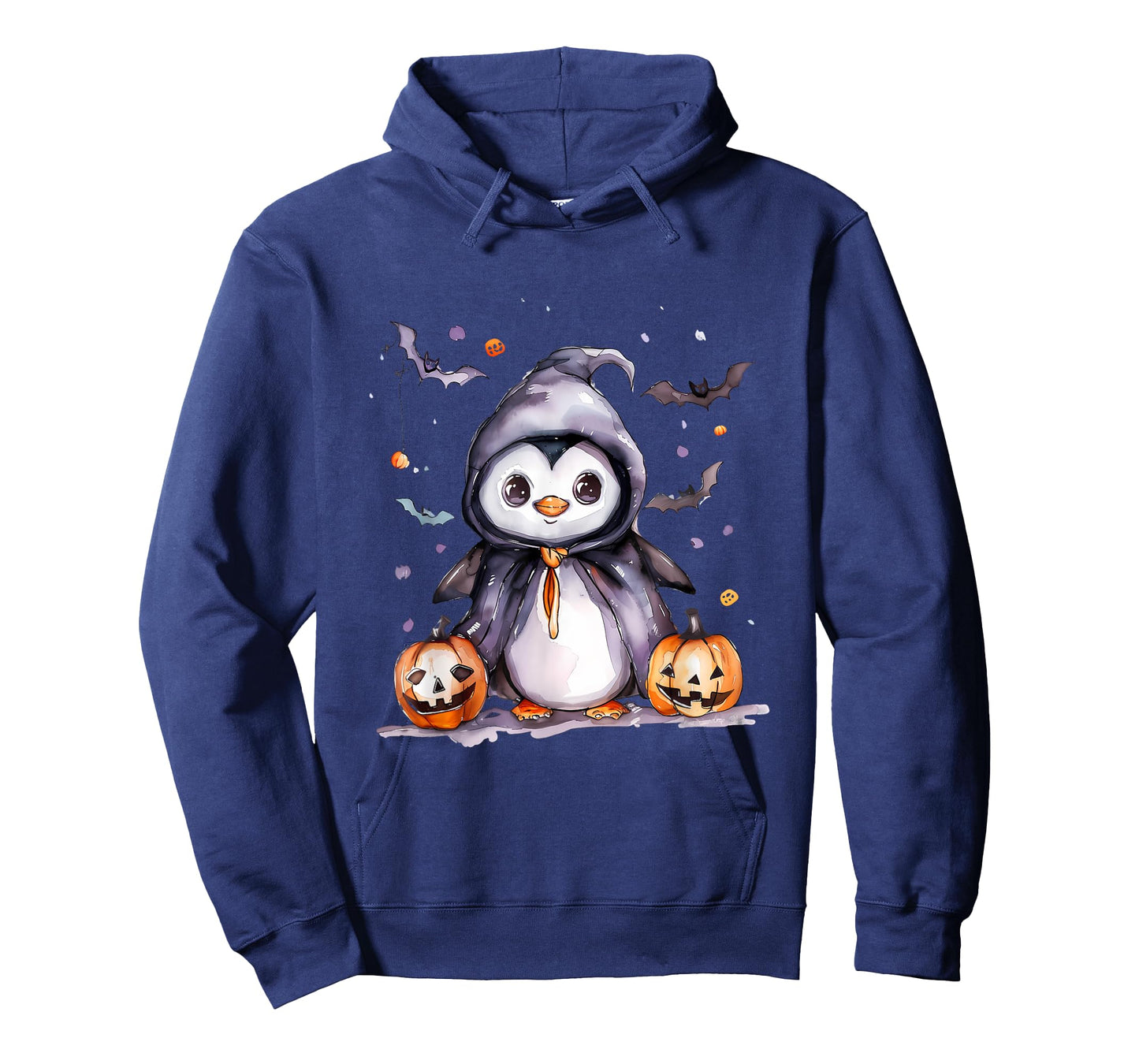 Cute Penguin Witchcraft Halloween Costume Pumpkin Lantern T-Shirt