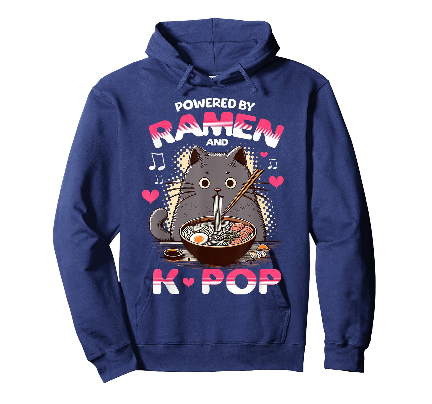 Powered by Ramen and K Pop Funny Anime Korean Music Manga T-Shirt