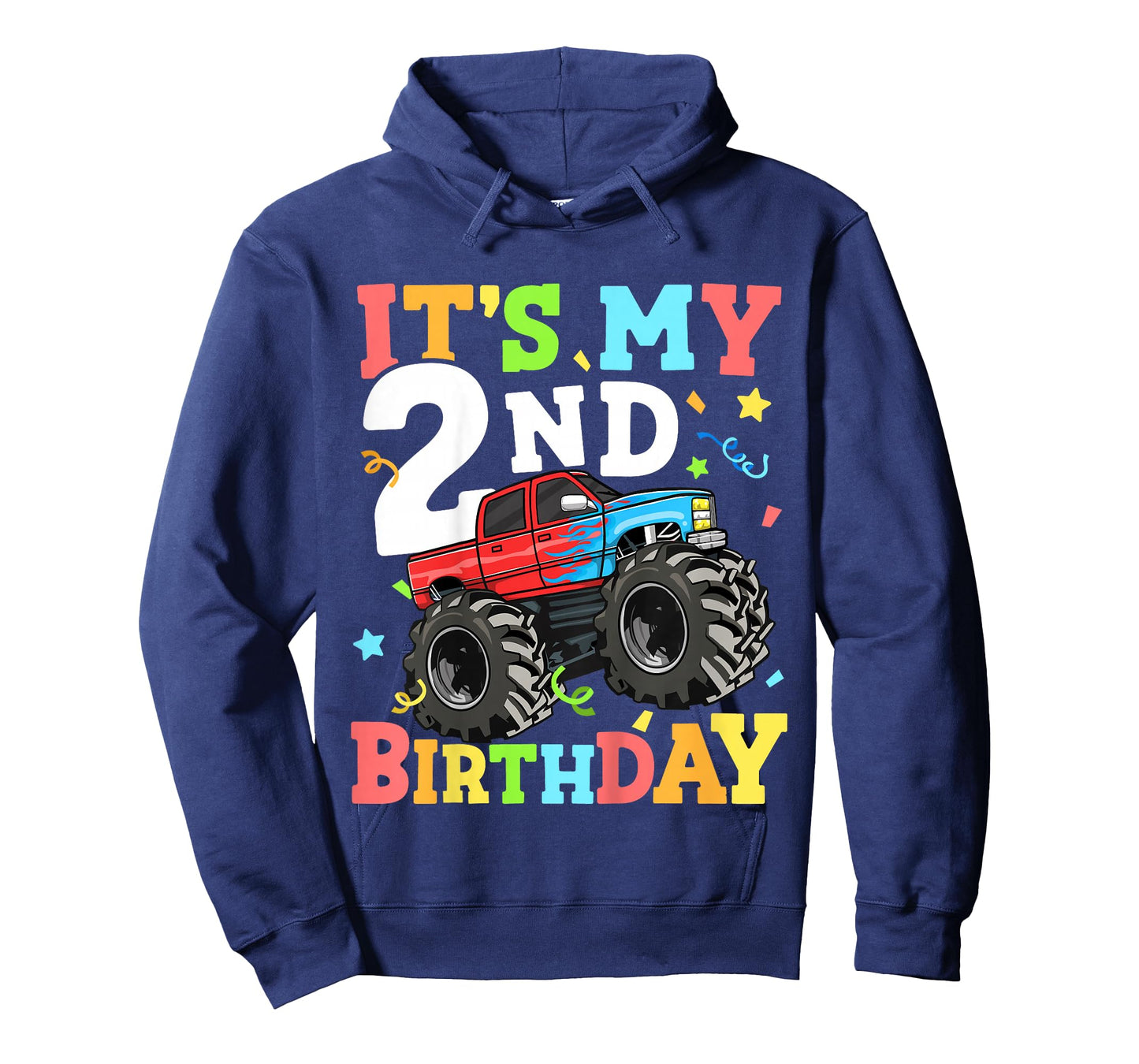 Kids Monster Truck It's My 2nd Birthday Boy Two 2 Toddler T-Shirt