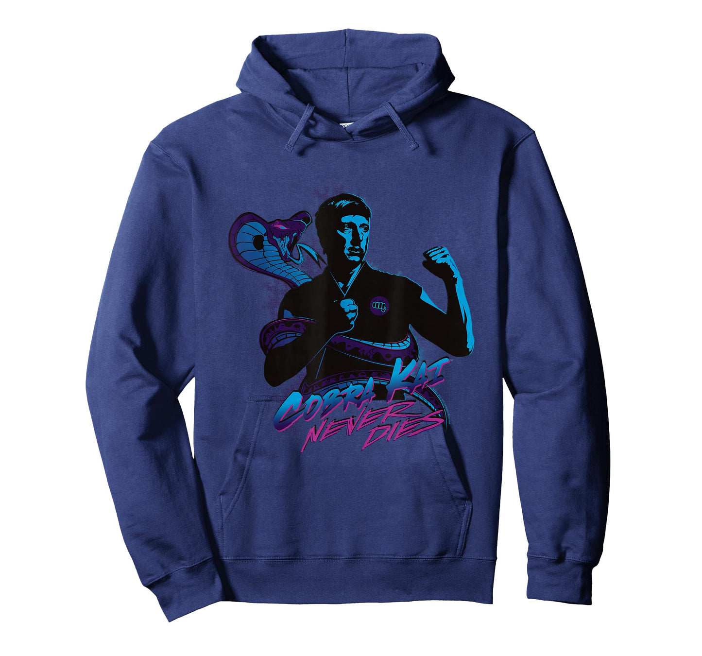 Cobra Kai Never Dies Johnny Blue Silhouette TV Show T-Shirt