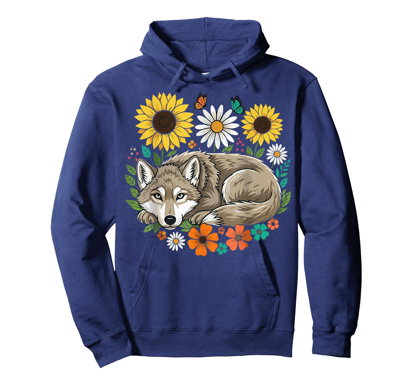 Wolf with Flowers T-Shirt