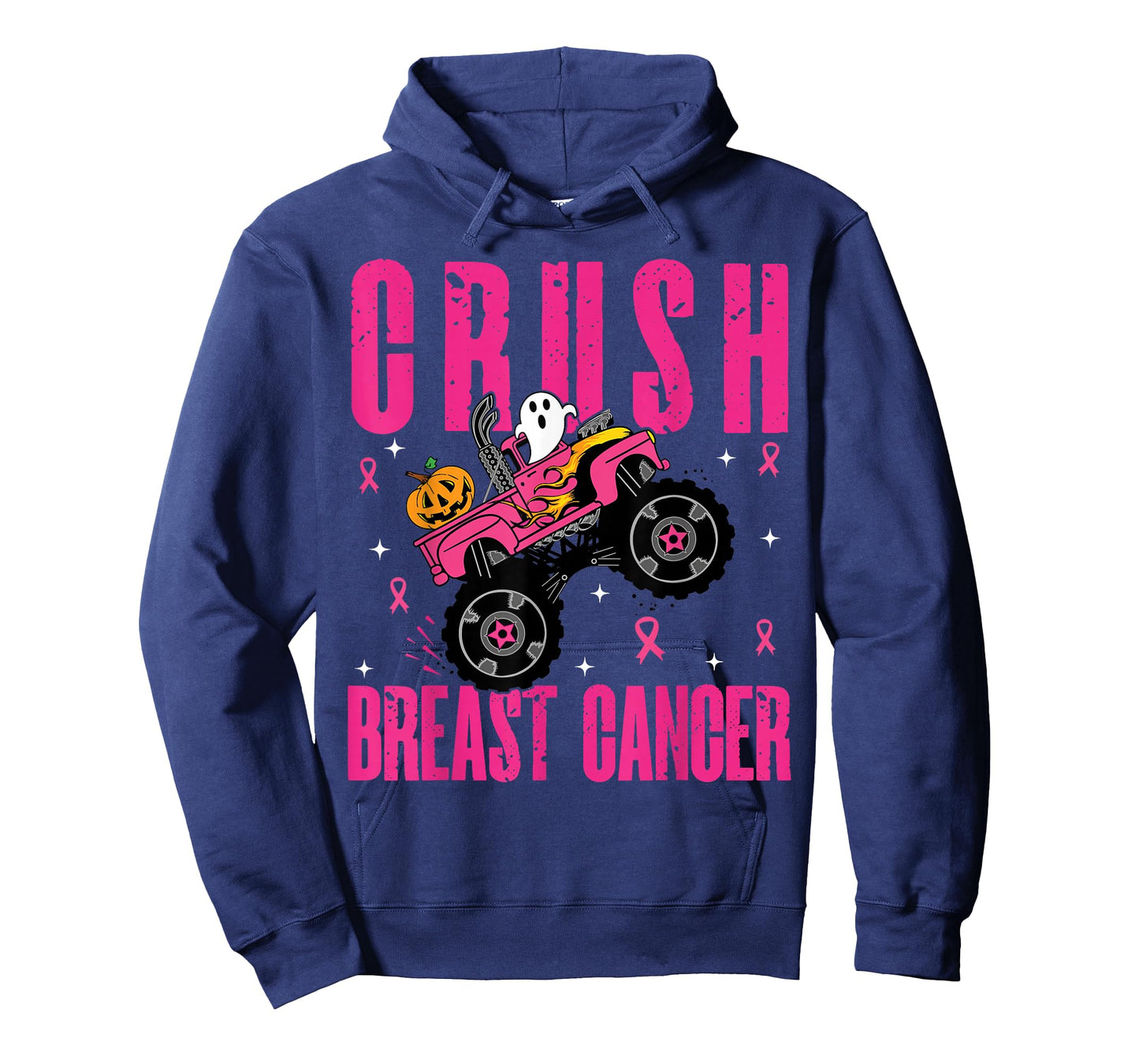 Crush Breast Cancer Awareness Monster Truck Halloween kids T-Shirt