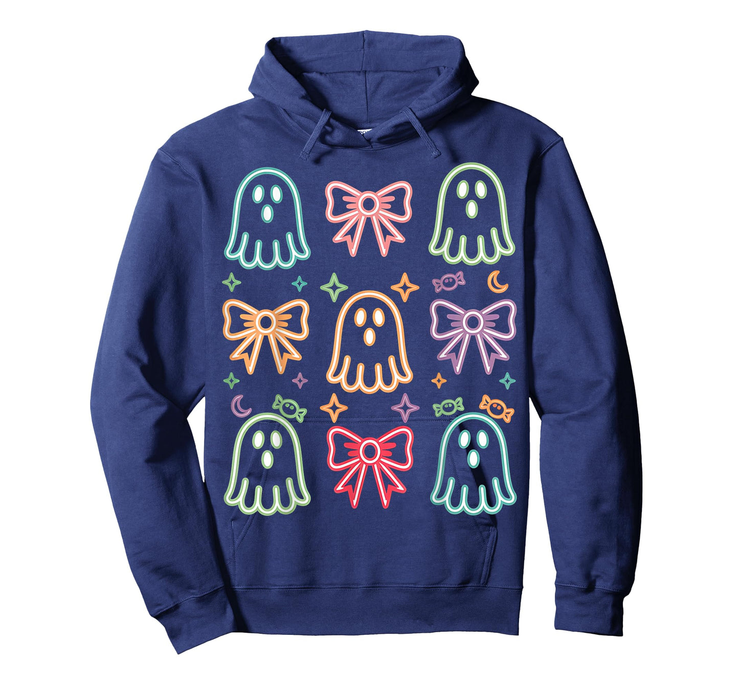 Funny Cute Ghost Spooky Season Glow in Halloween Night T-Shirt