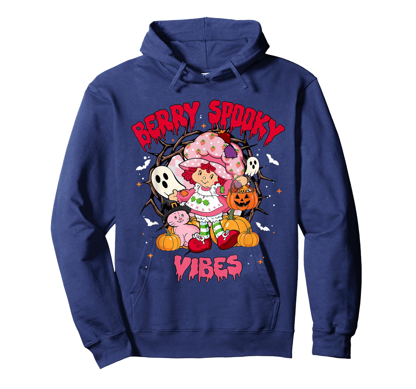 Berry Spooky Vibes Halloween Strawberry Ghost Girls Spooky T-Shirt