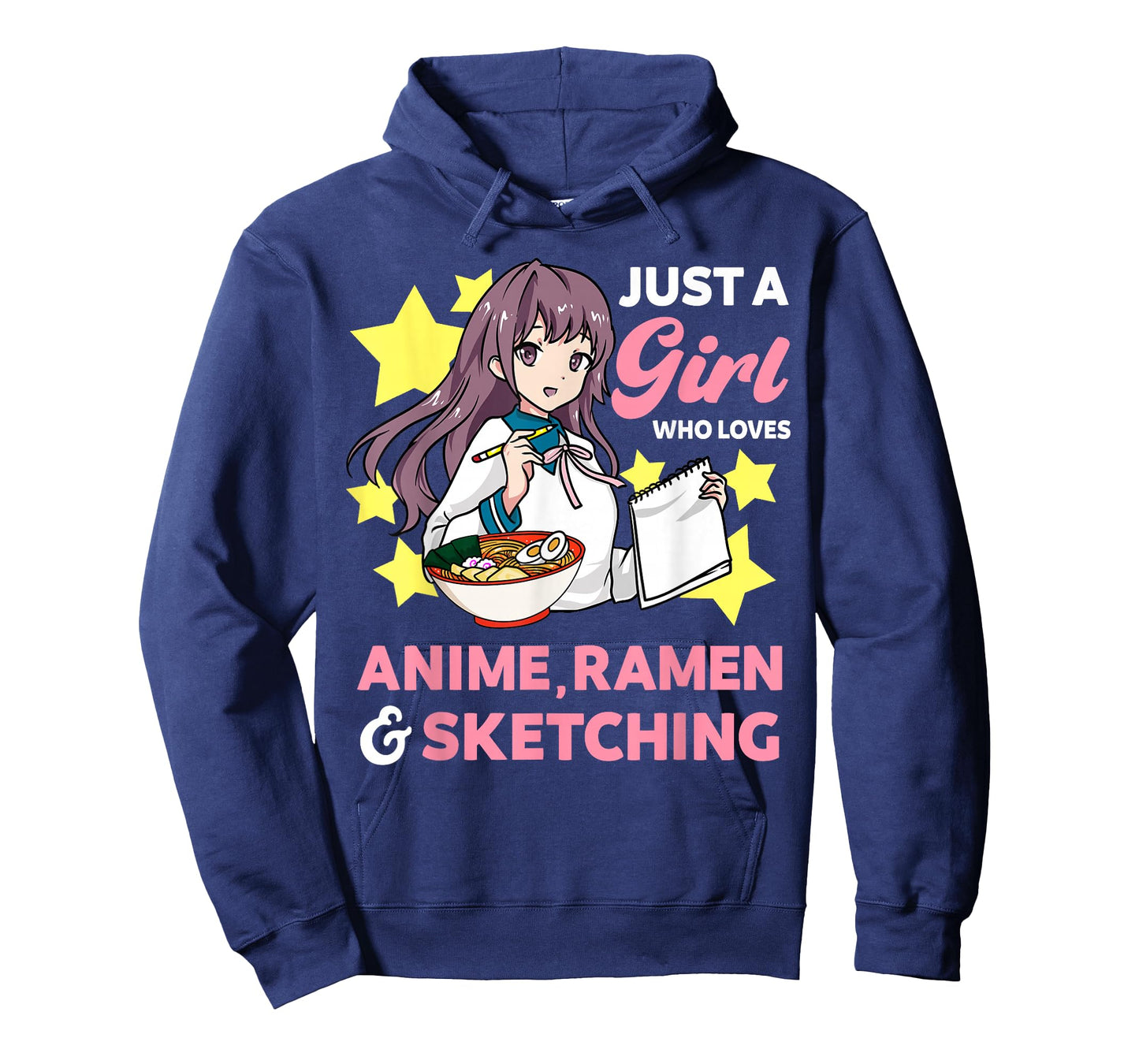 Just A Girl Who Loves Anime Ramen and Sketching Drawing Art T-Shirt