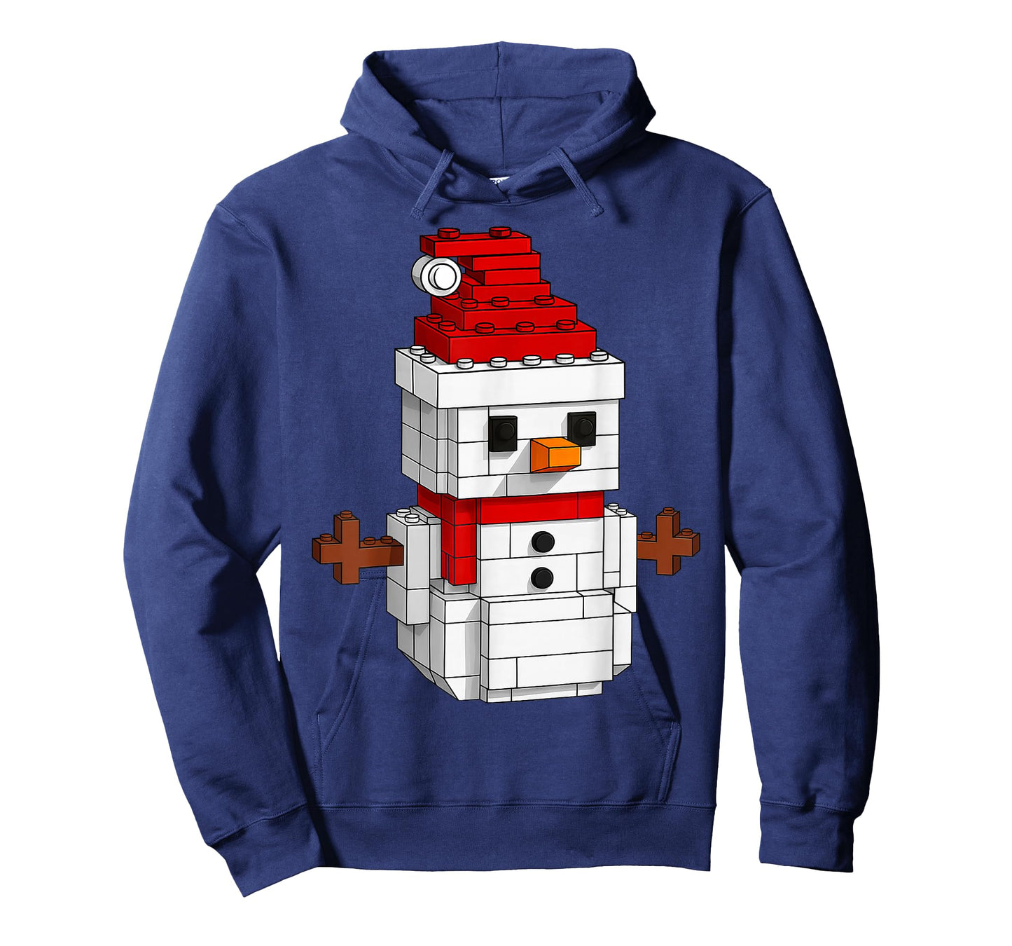 Snowman Building Block Master Builders Merry Christmas Kids T-Shirt