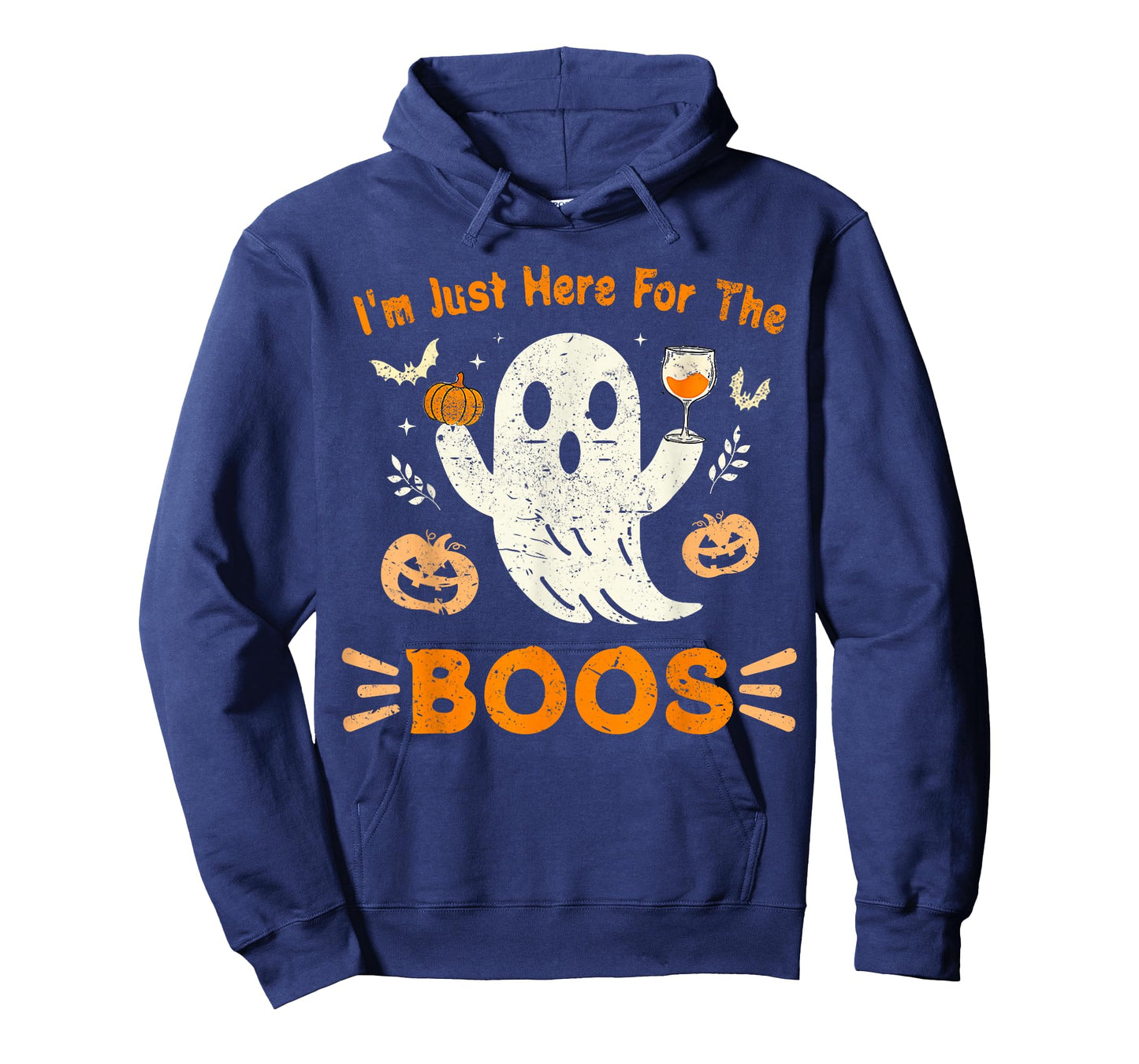 I'm Just Here For The Boos Funny Ghost Retro Halloween T-Shirt