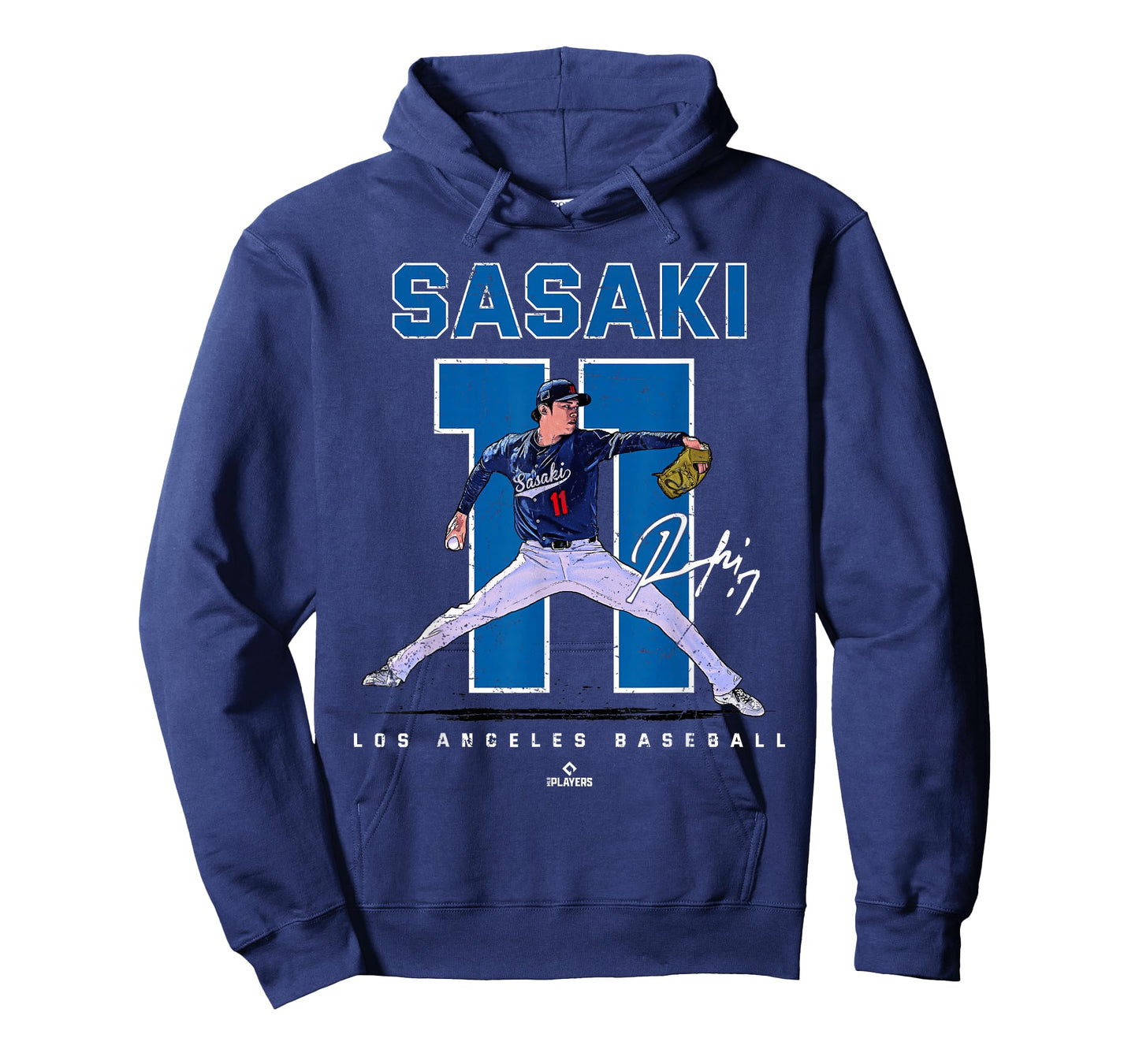 Number and Portrait Roki Sasaki Los Angeles Baseball MLBPA T-Shirt
