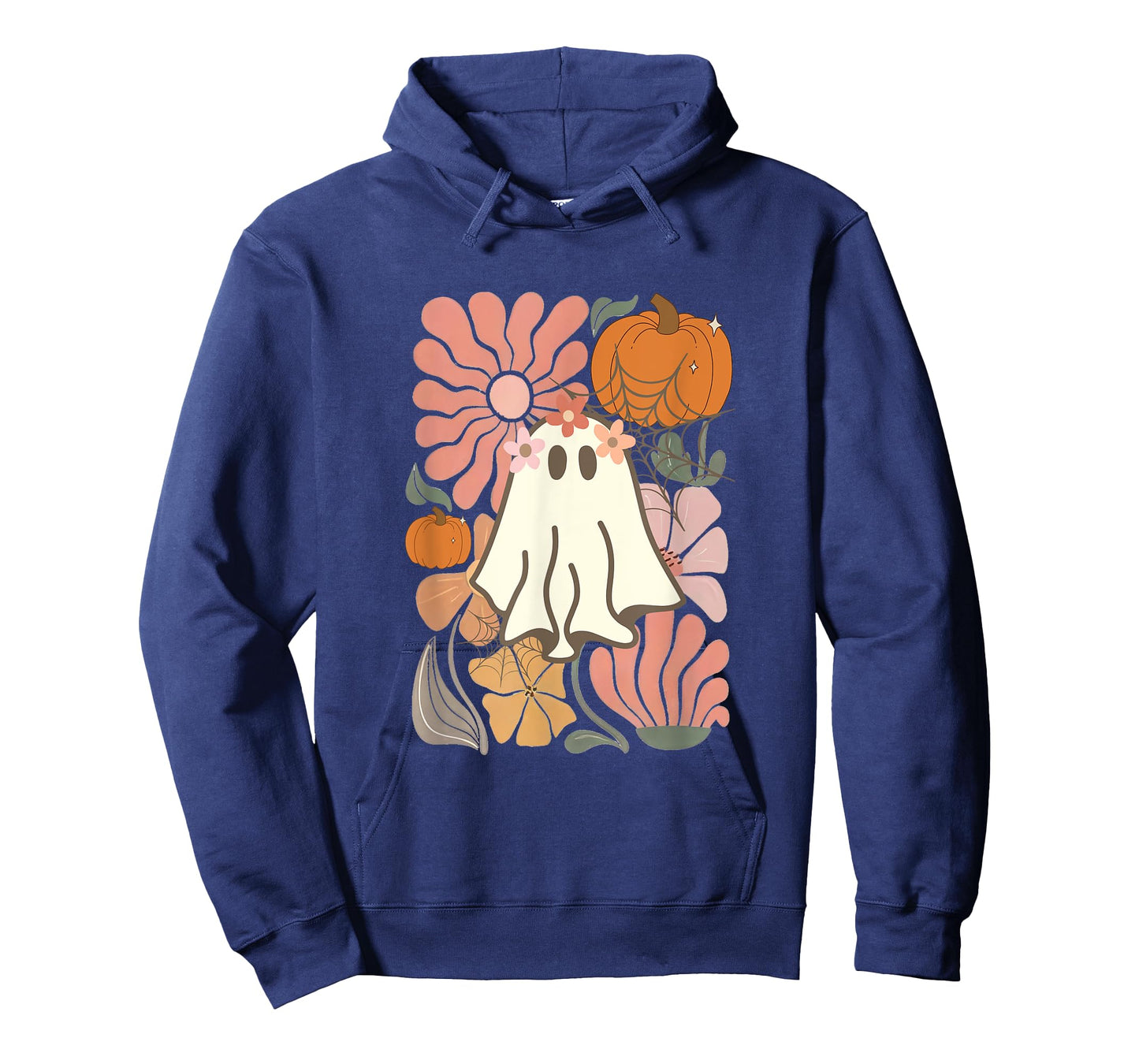 Boho Floral Fall Boho Ghost Cute Halloween for women girl T-Shirt